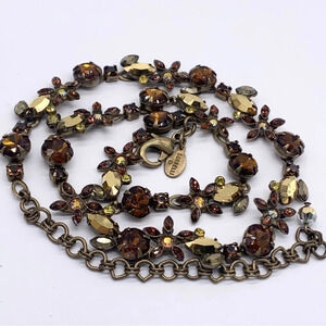 Sorrelli Brown and Gold Crystal Necklace